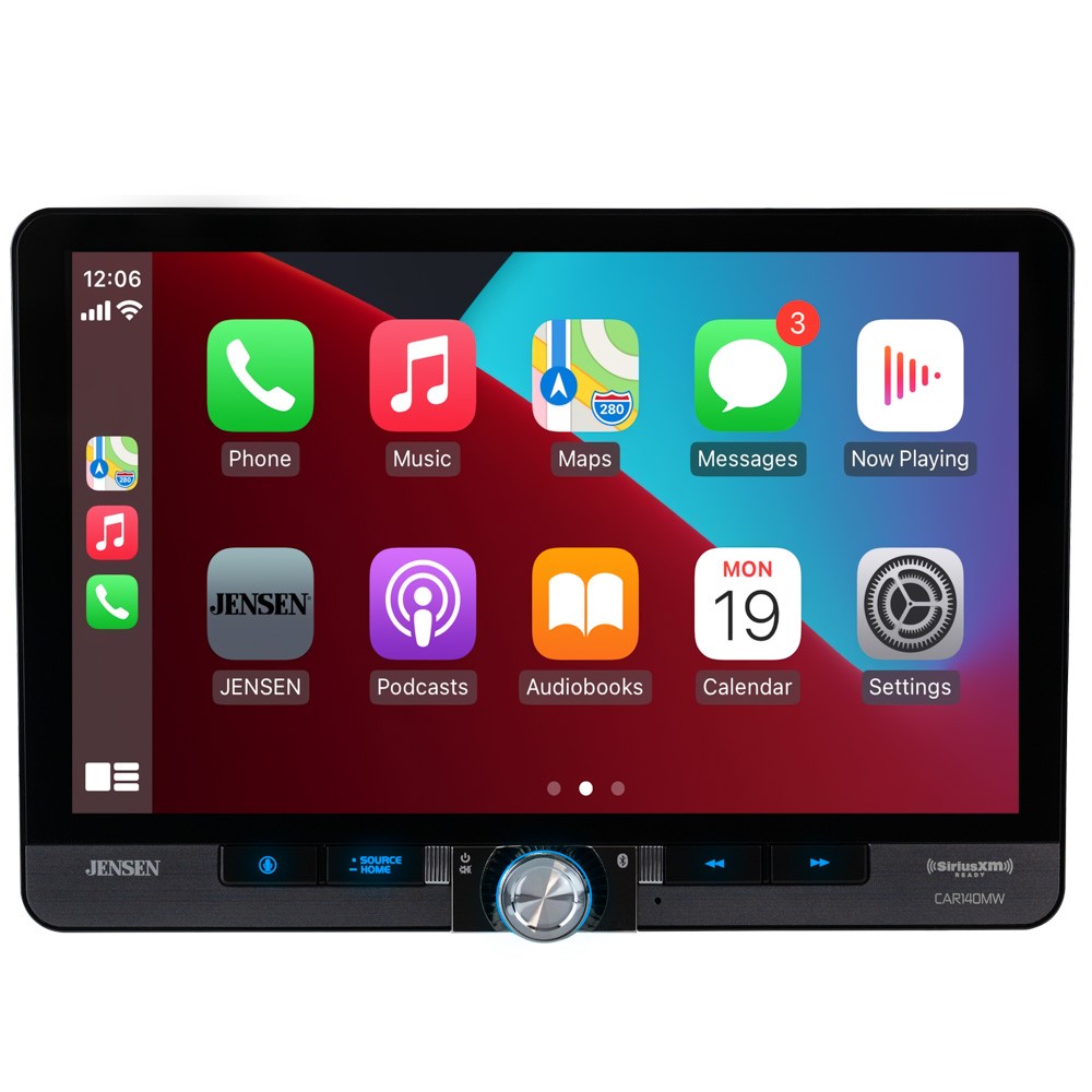 Jensen CAR140MW 10.1” LED Backlit Touchscreen Car Radio/AV Receiver – CAR140MW