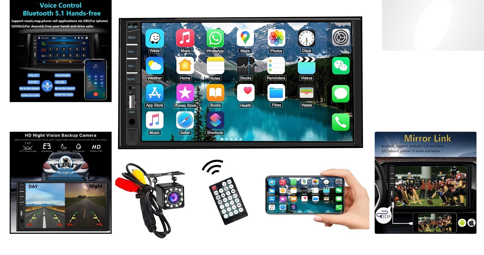 Car Stereo with Bluetooth 5.1, Touchscreen & HD Backup Camera – Ultimate Upgrade