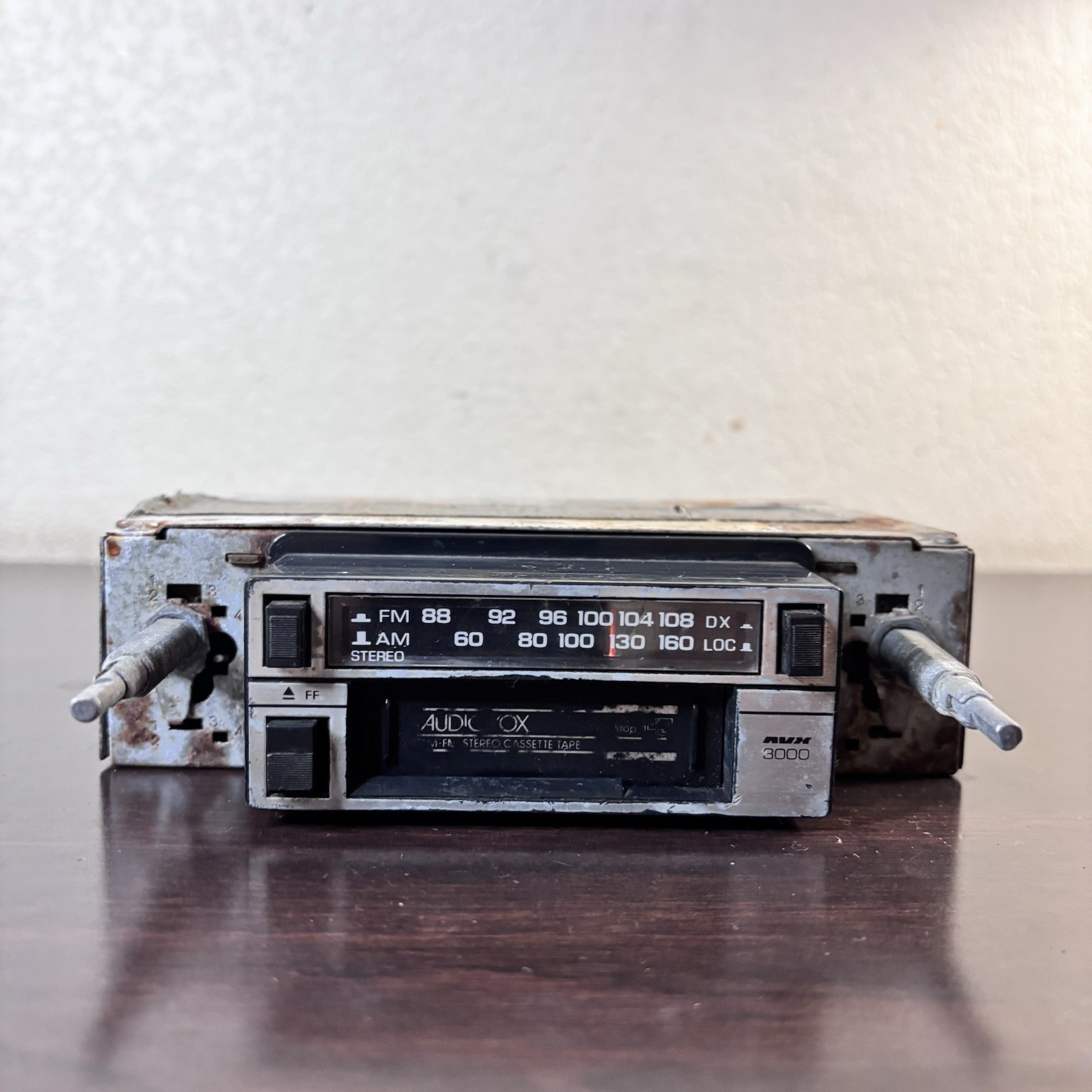 Vintage 1985 NOS Car AM FM Cassette Player AVX 3000 by Audiovox Untested/As Is