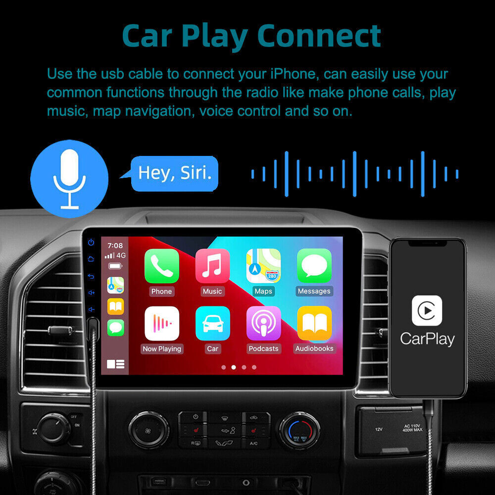 2 Din 9″ Android 12 Car Stereo Radio GPS Navi Touch Screen WiFi CarPlay W/Camera