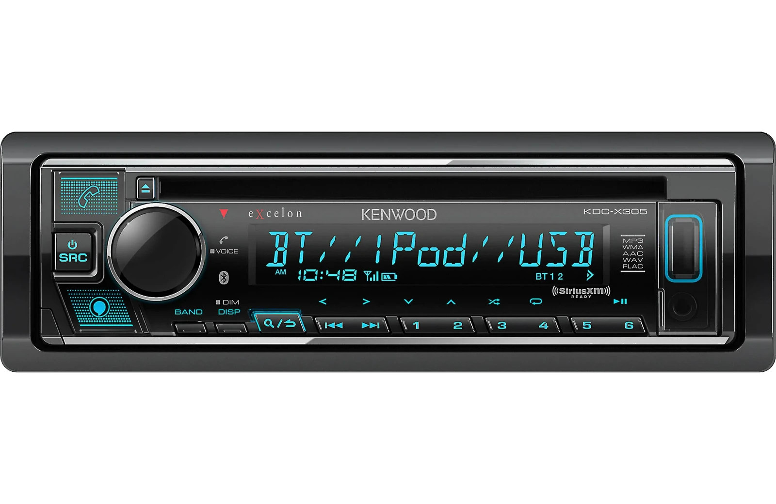 Kenwood eXcelon KDC-X305 Single-DIN In-Dash CD Multimedia Receiver