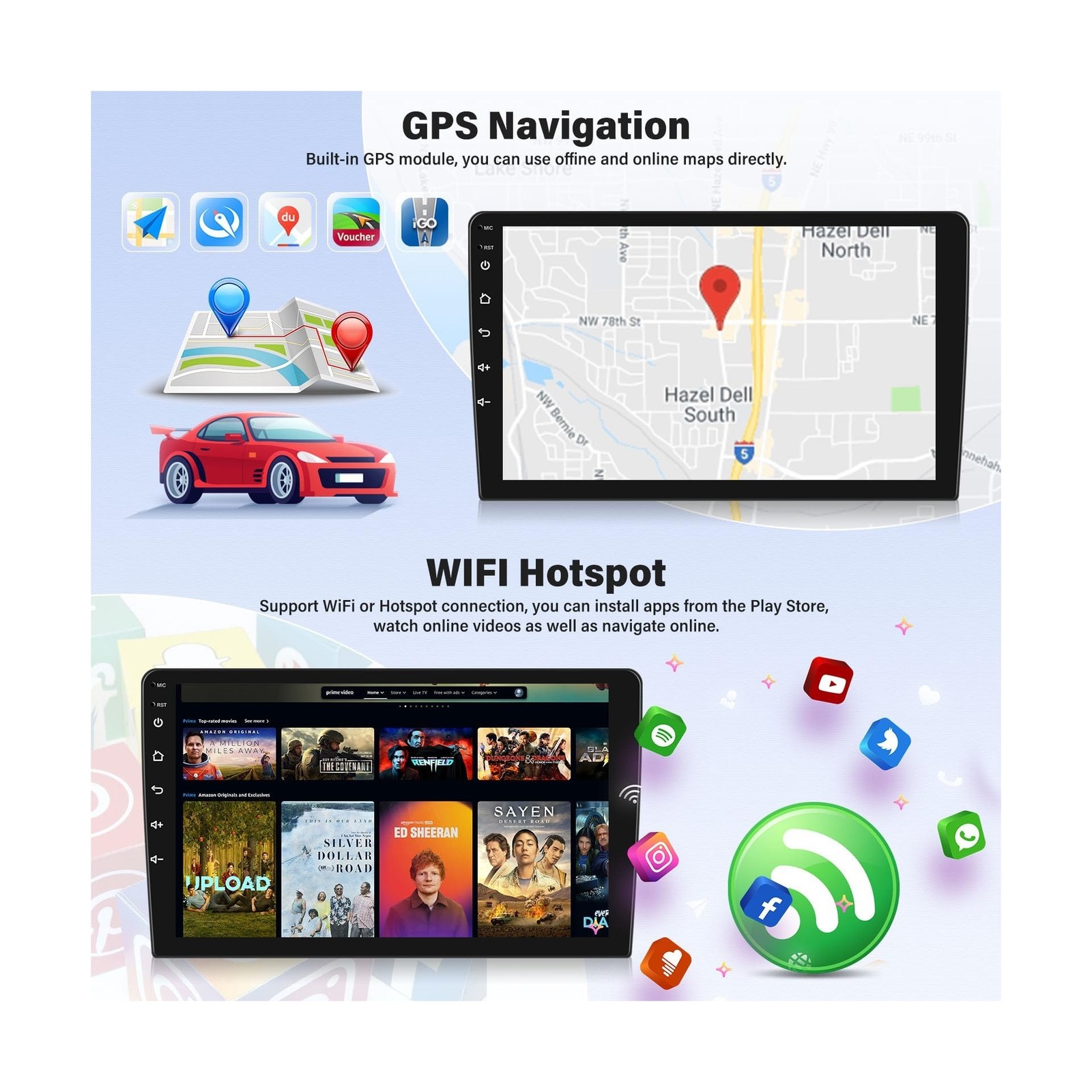 [4+128G] Android 15 Car Radio Stereo for Jeep Patriot Compass 2010-2016 with …