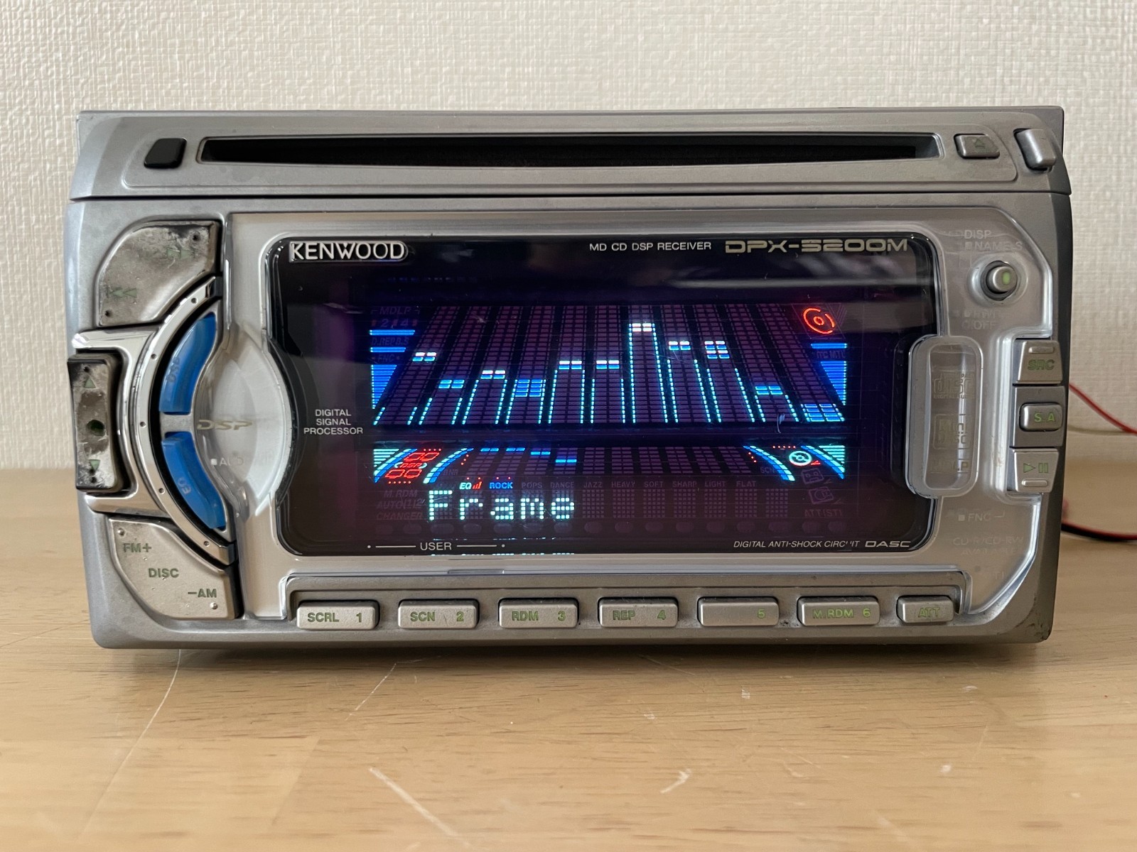 KENWOOD DPX-5200M 2DIN Car Audio CD MD MDLP Player Operation Confirmed Very Good