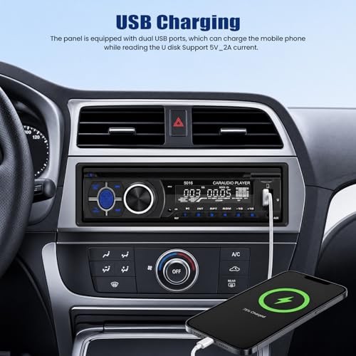 Single Din Car Stereo with Double BT Voice Assistant Find Car P3-support DVD