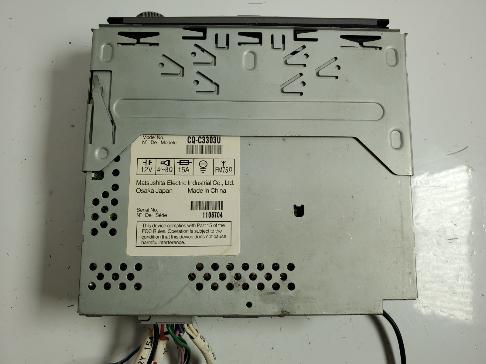 Panasonic CQ-C3303U Single DIN Car MP3 CD Player – Missing Trim – TESTED