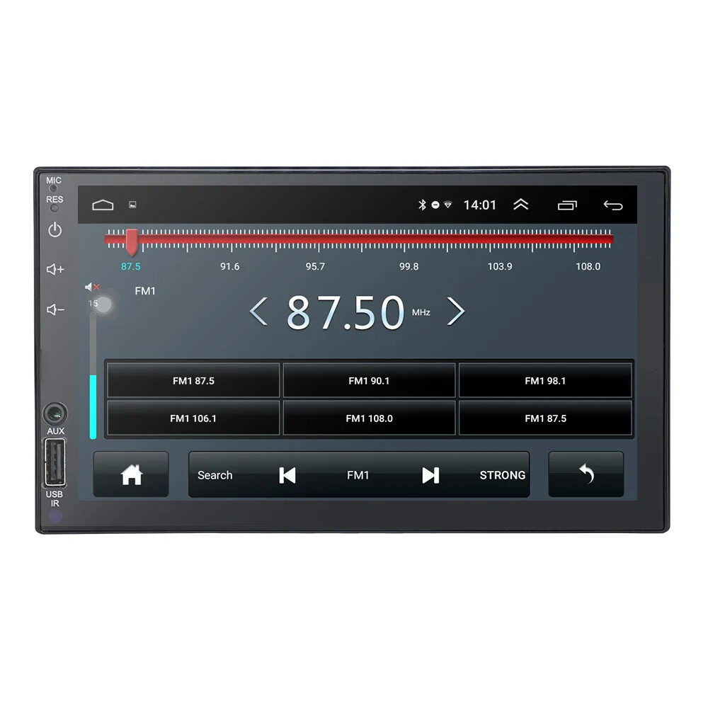 2 Din 7 Inch Touch Screen Rear Camera Aux Tape Multimedia Dvd Mp5 Radio Double