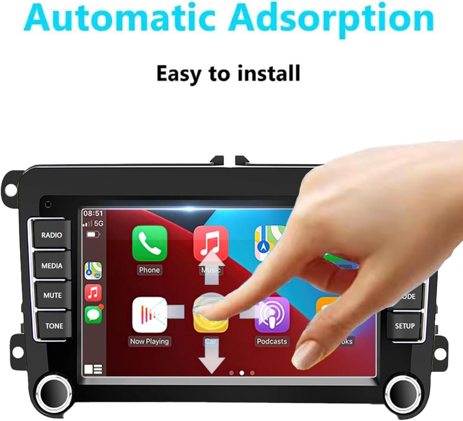 152x91mm Screen Protector for Auto Double Din Car Stereo / Car Radio / CarPla…