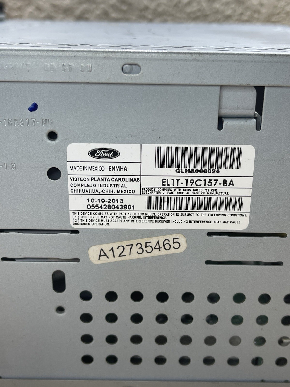 07-14 Ford Expedition AM FM Radio Single Disc CD MP3 Player EL1T-19C157-BA