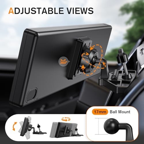 CD Slot Mount for CarPlay Screen 7-10 Inch Tool Free Installation 360 Rotation