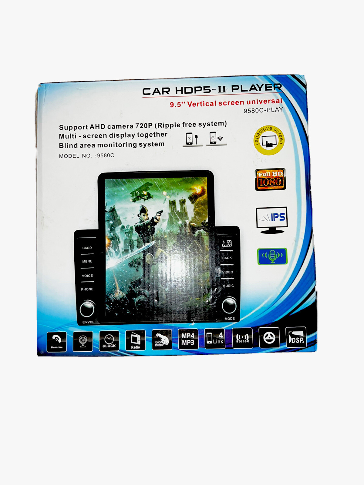 9.5” Car Radio Vertical Touch Screen, Universal
