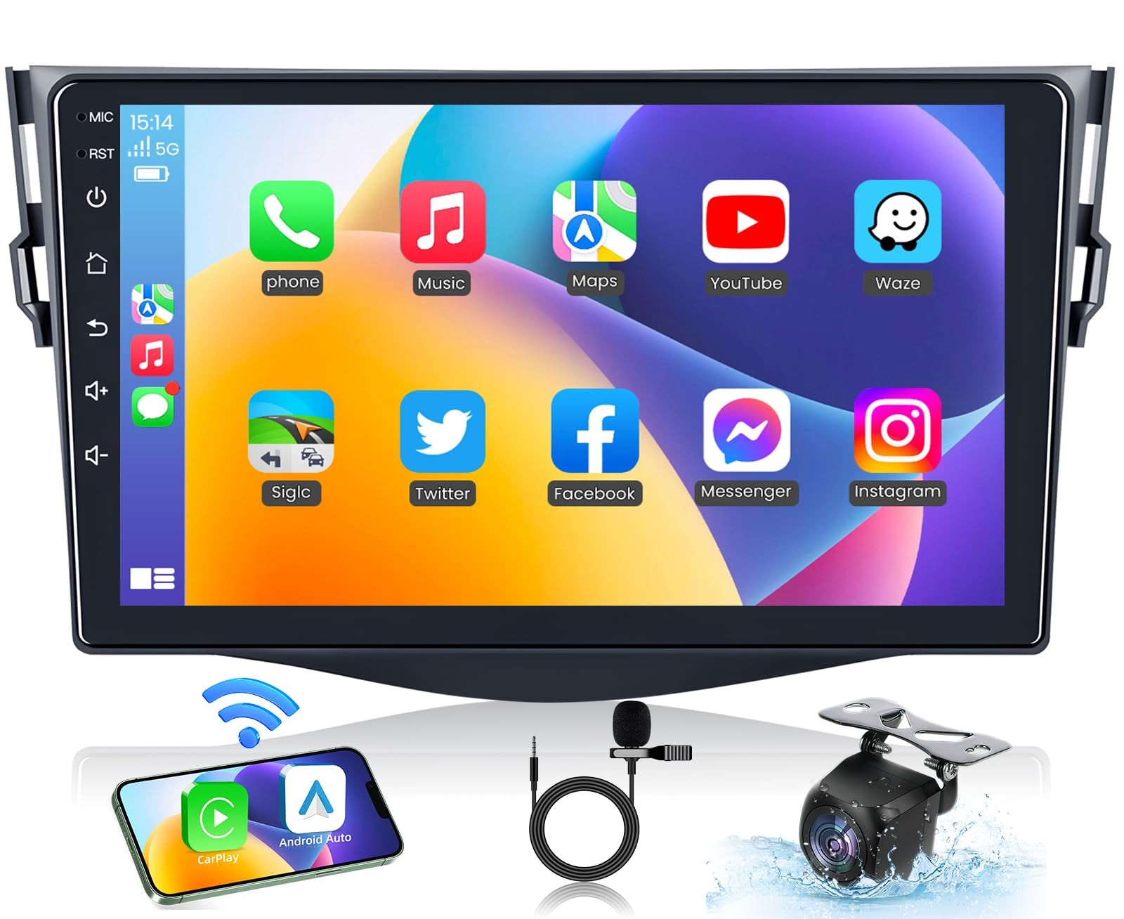 2+64G For Toyota RAV4 2007-2012 Carplay Android Car Radio Stereo JBL 1280*800 FM