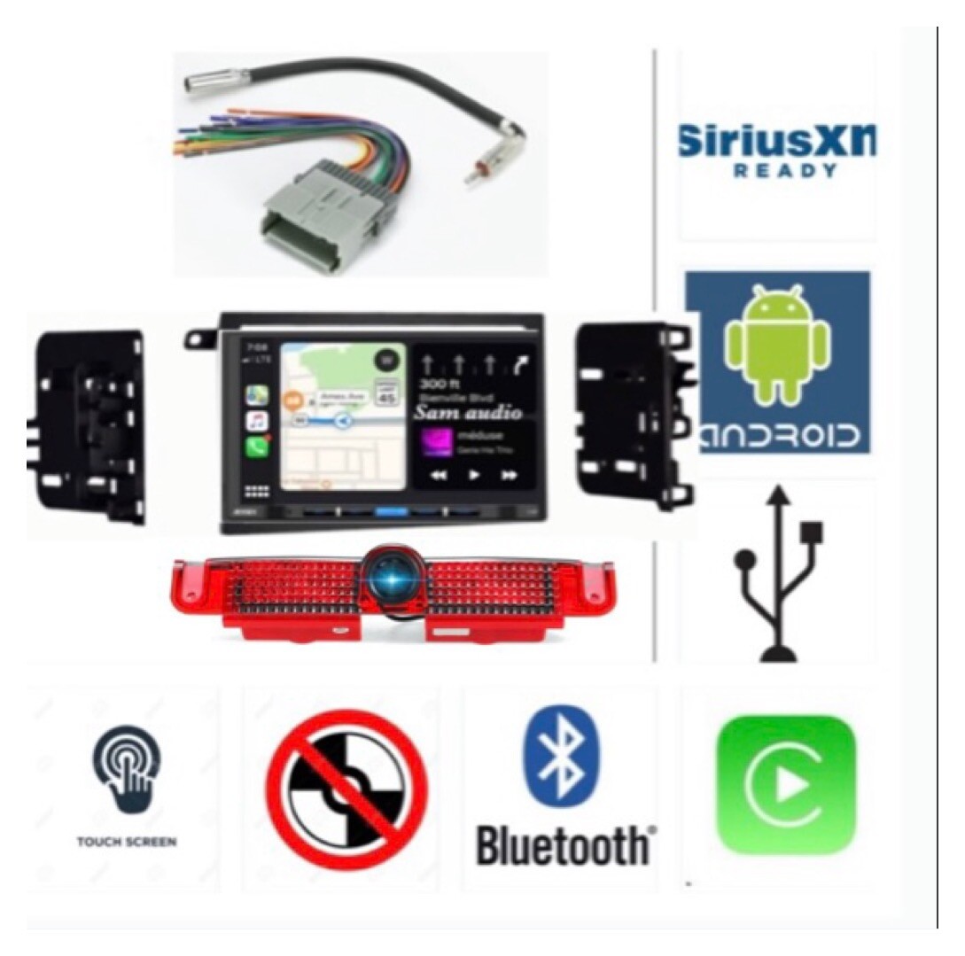 Jensen Stereo Radio Bluetooth W back Camera for Chevrolet+savanna Van 2003-2017