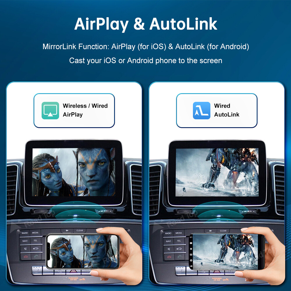 For Mercedes Benz GLE GLS Wireless CarPlay Android Auto Interface Car Stereo Kit