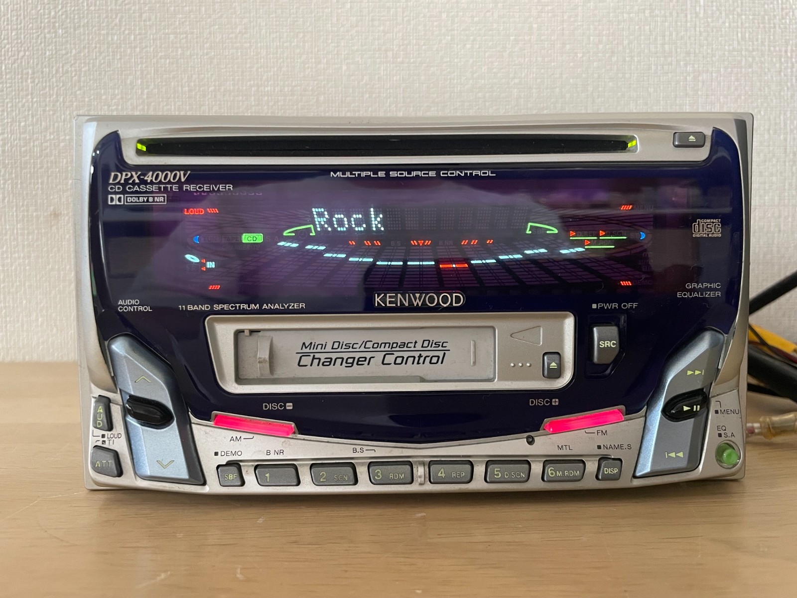 Kenwood DPX-4000V 2DIN Car Audio CD Cassette Bluetooth Player Tested Working