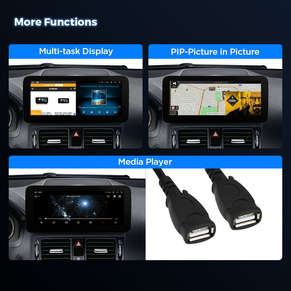 Android 13 8-Core 8+128G Car Play 4G GPS Stereo For Mercedes-Benz C-W204 2007-10
