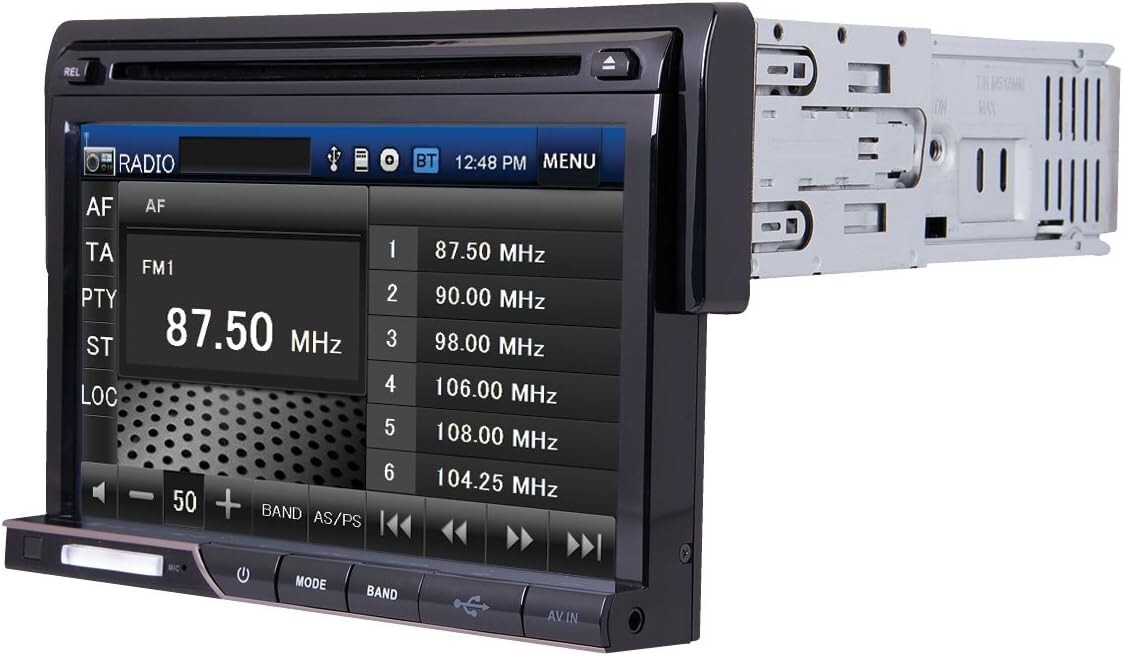Power Acoustik PD-710B 7″ Detachable Touchscreen Display Single Din Car Stereo
