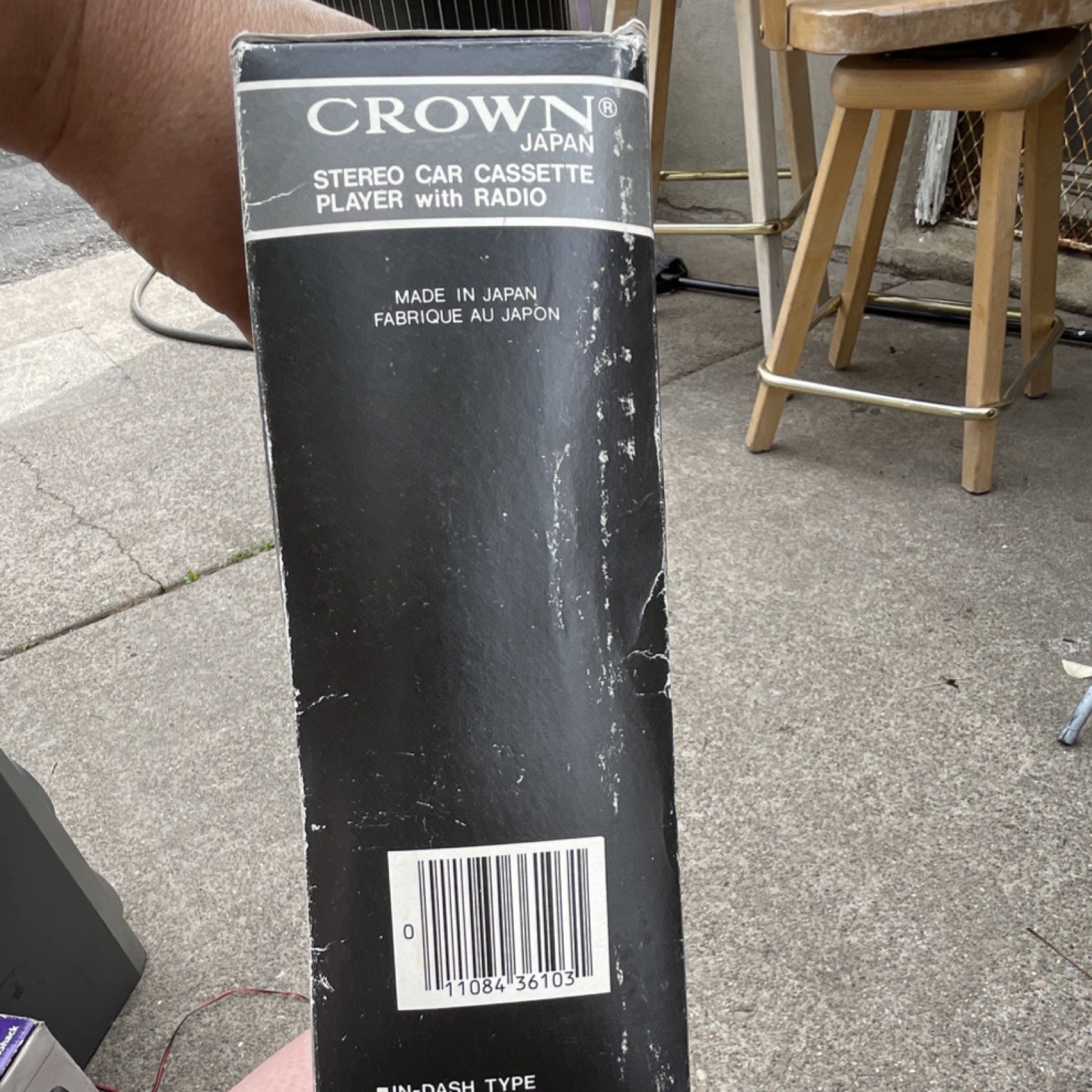 Crown In Dash Type Stereo Car Cassette player with Radio