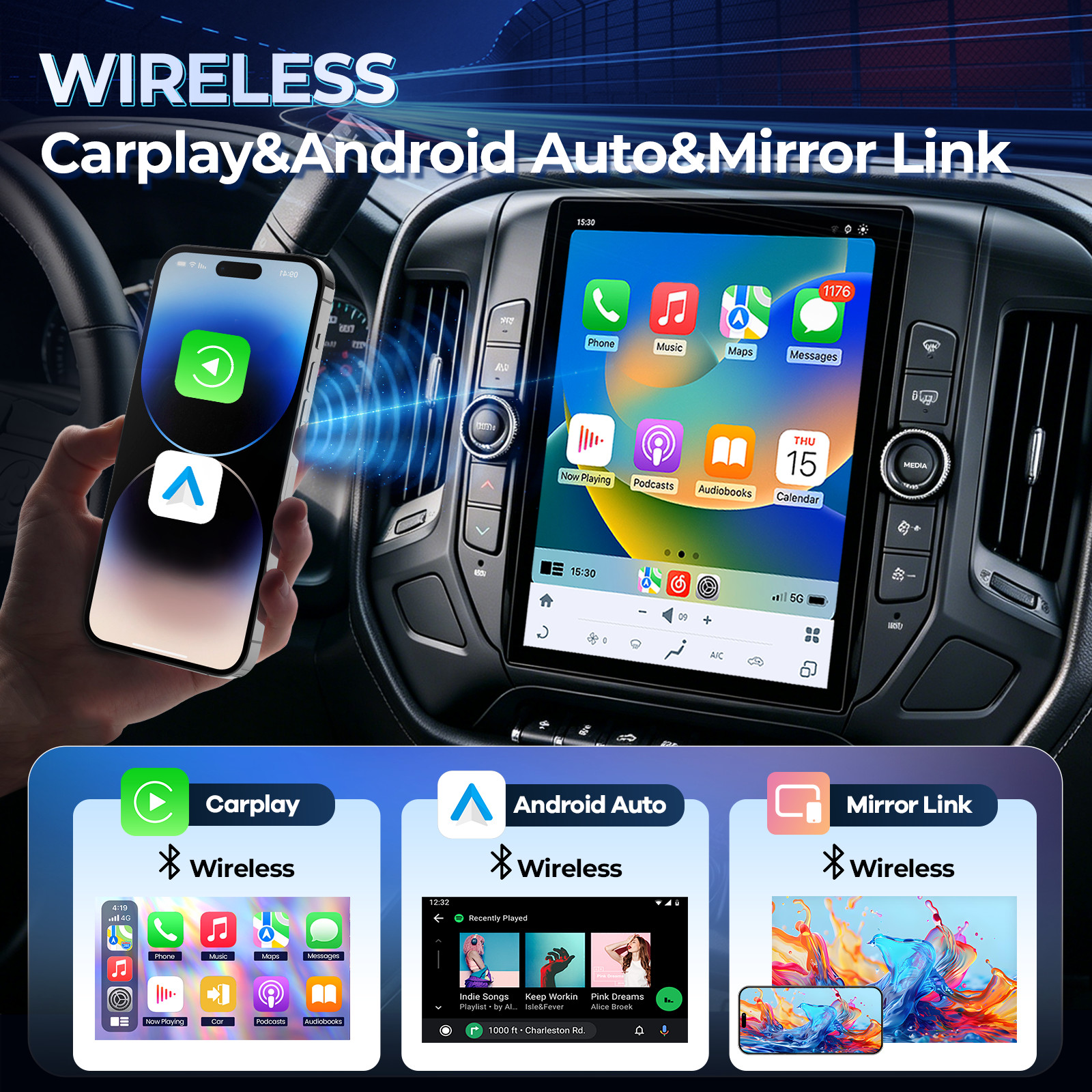 12.1inch Android Tesla Screen Radio For Chevrolet Silverado GMC SIERRA 2014-2018