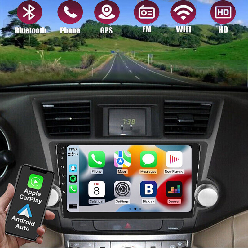 Upgrade GPS Unit Carplay JBL Car Radio Android For 2008-2013 Toyota Highlander