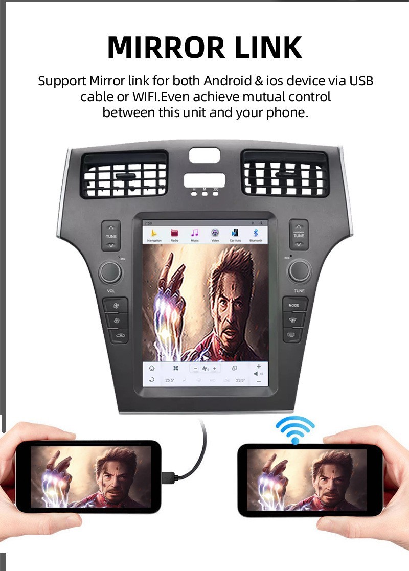 10.4″ Android Car Radio For 2005-2009 Lexus ES300 ES330 GPS Navi Carplay 64GB