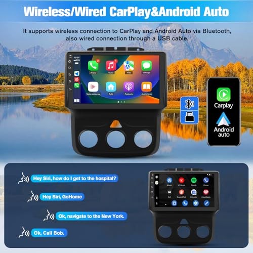 Android [2GB+64GB] Car Radio Stereo Upgrade for Dodge RAM 9″ 64GB