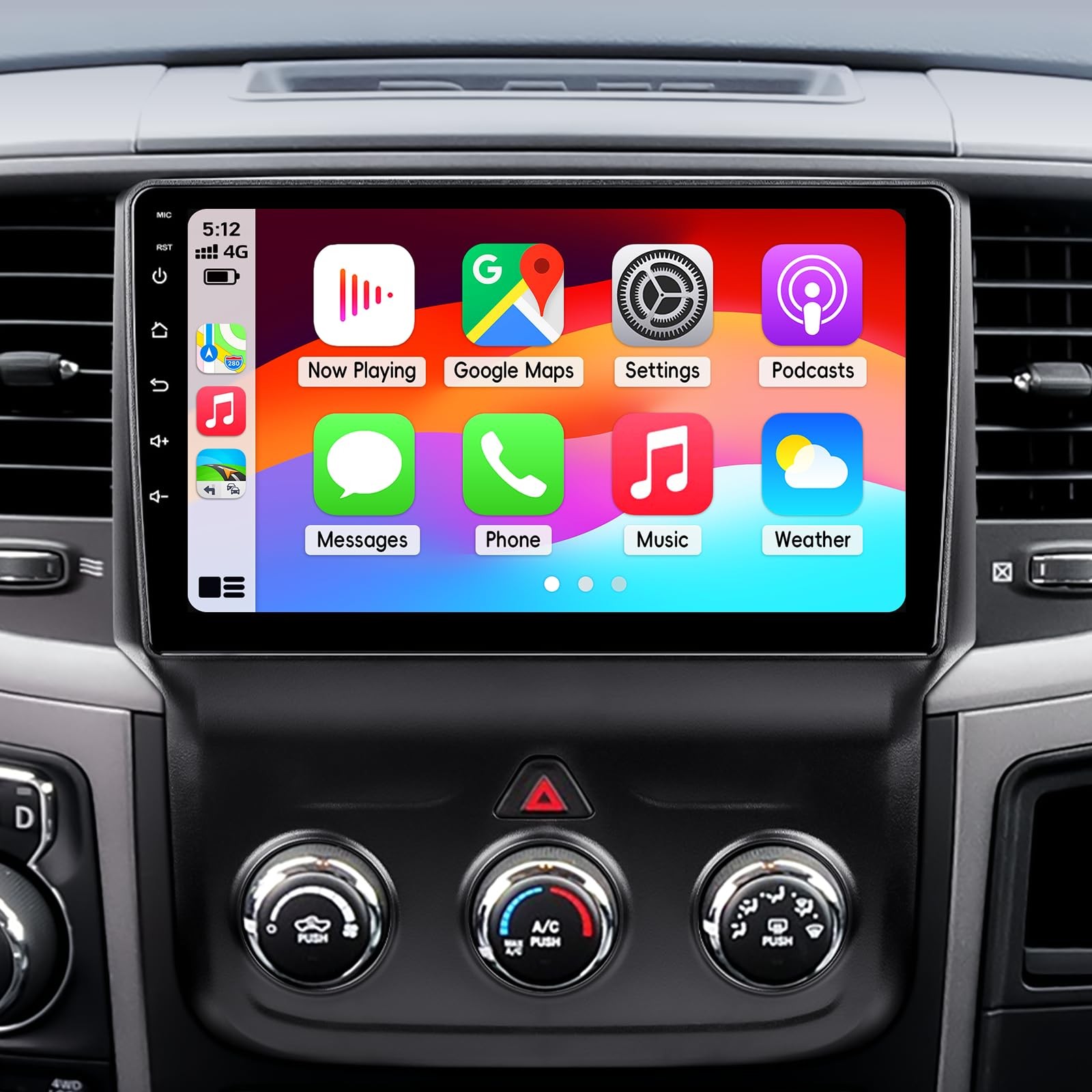 Dodge RAM 1500 2500 3500 2013-2018 Android 13 Car Stereo with Backup Camera