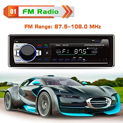 12V Car Stereo FM Radio MP3 Audio Player Built in Bluetooth Phone with USB SD