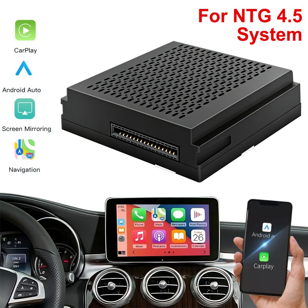 Wireless Carplay Android Auto GPS Navi Dock For Benz A B C CLA GLA NTG4.5Becker