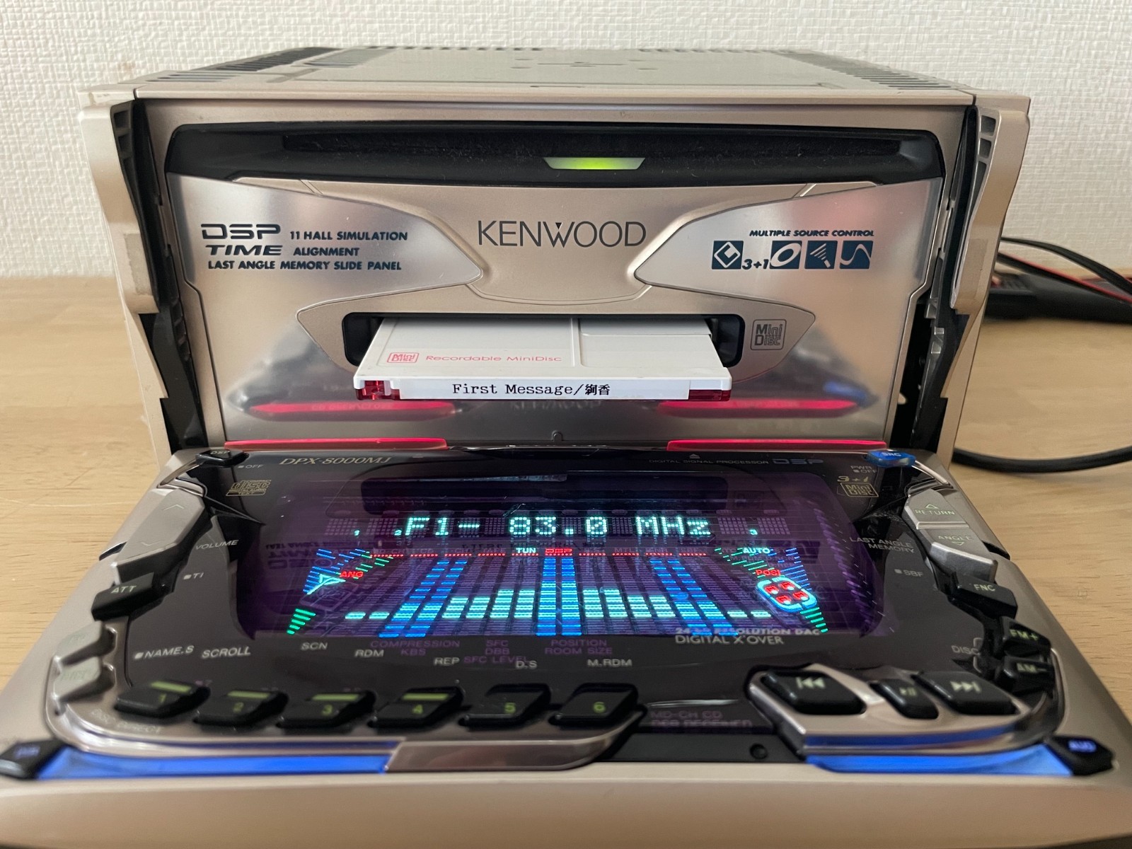 Kenwood DPX-8000MJ 2DIN Car Audio CD MD Receiver DSP Bluetooth Tested Working
