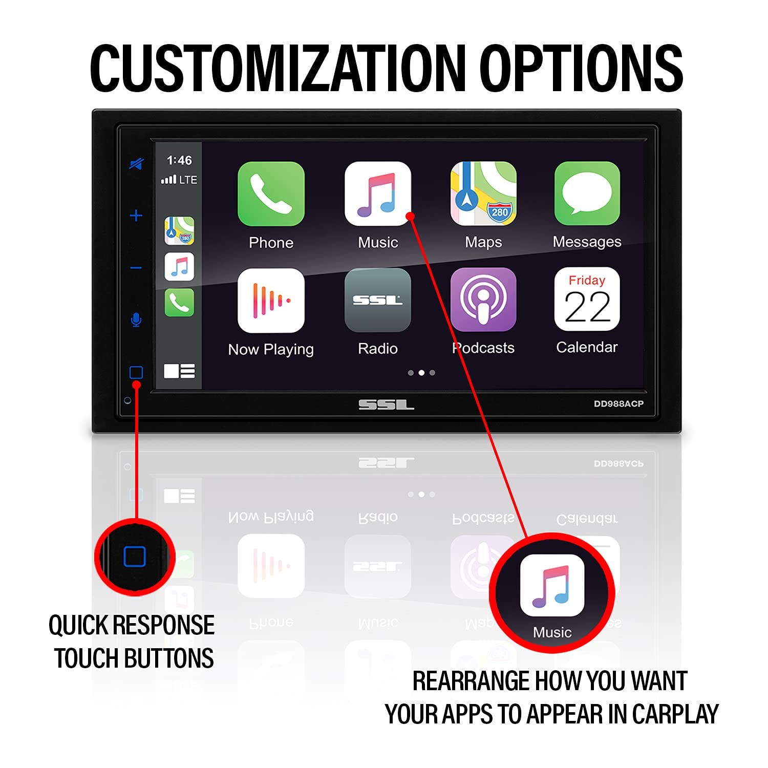 Sound Storm Laboratories DD988ACP Car Audio Stereo System – Apple CarPlay And…