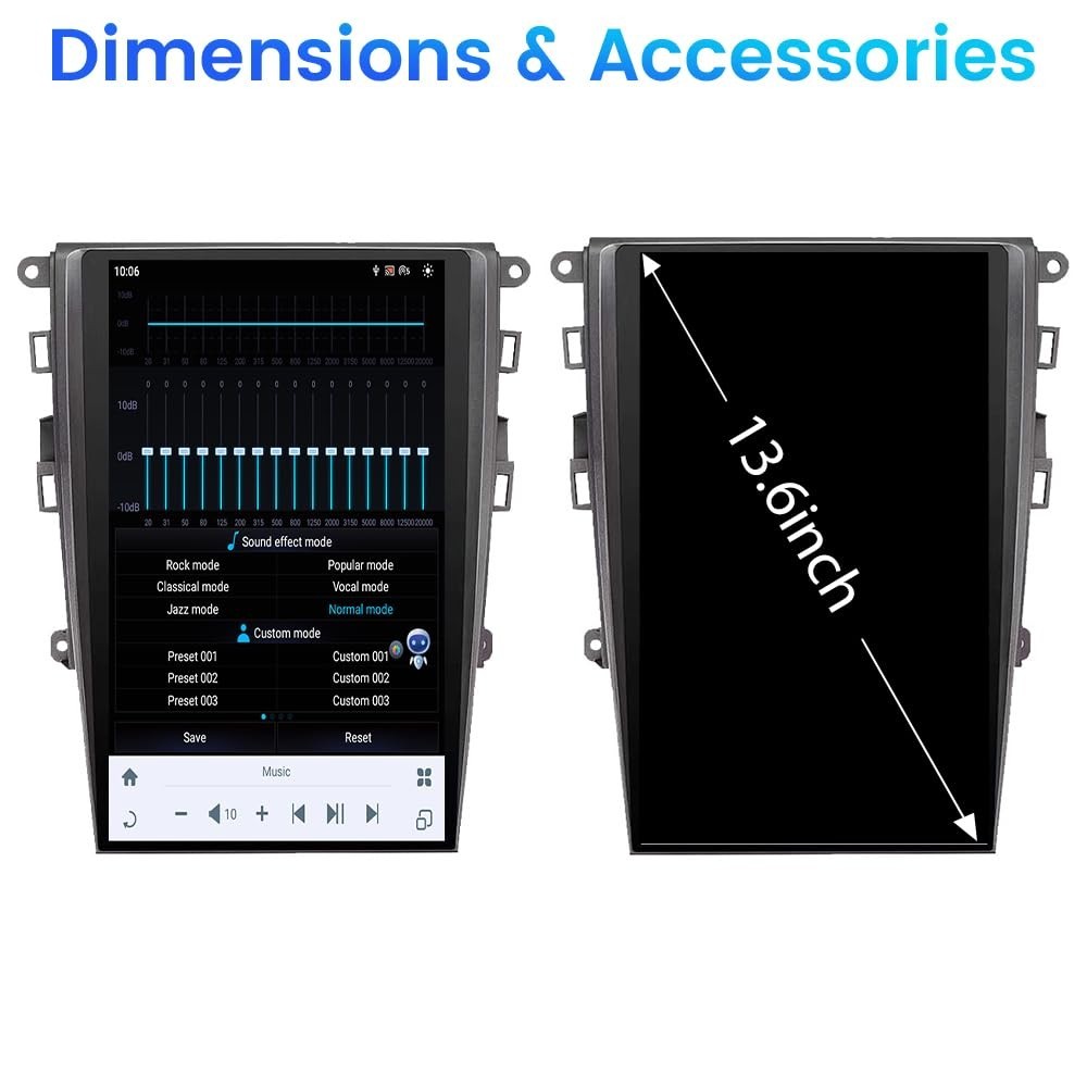 13.6″ For Ford Mondeo Fusion 2013~2020 Car Stereo Radio Android Navigation 256GB