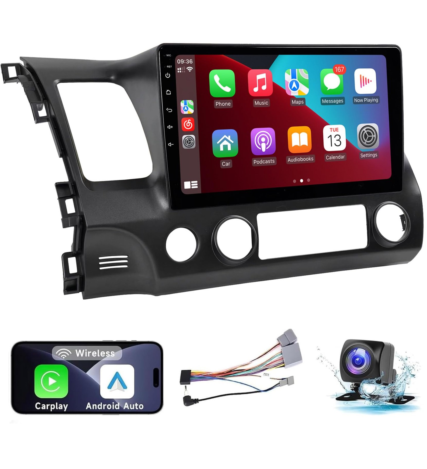 Leadfan Car Radio Honda Civic 2006 2007 2008 2009 2010 2011 Stereo Wireless