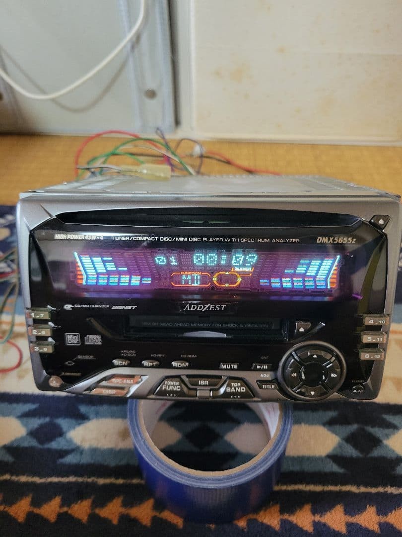 Addzest DMX5655Z Car Audio CD MD Receiver Head Unit Tested Working JDM