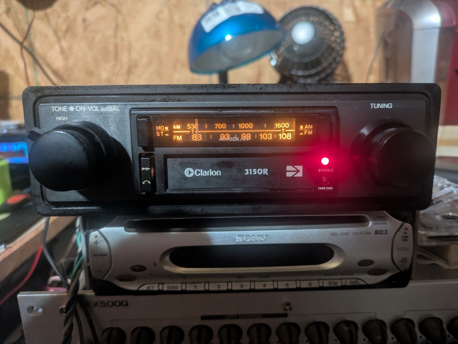 VTG Clarion Cassette Car Stereo Bluetooth Audio 🔵 Import Mini Mount Shaft Knob