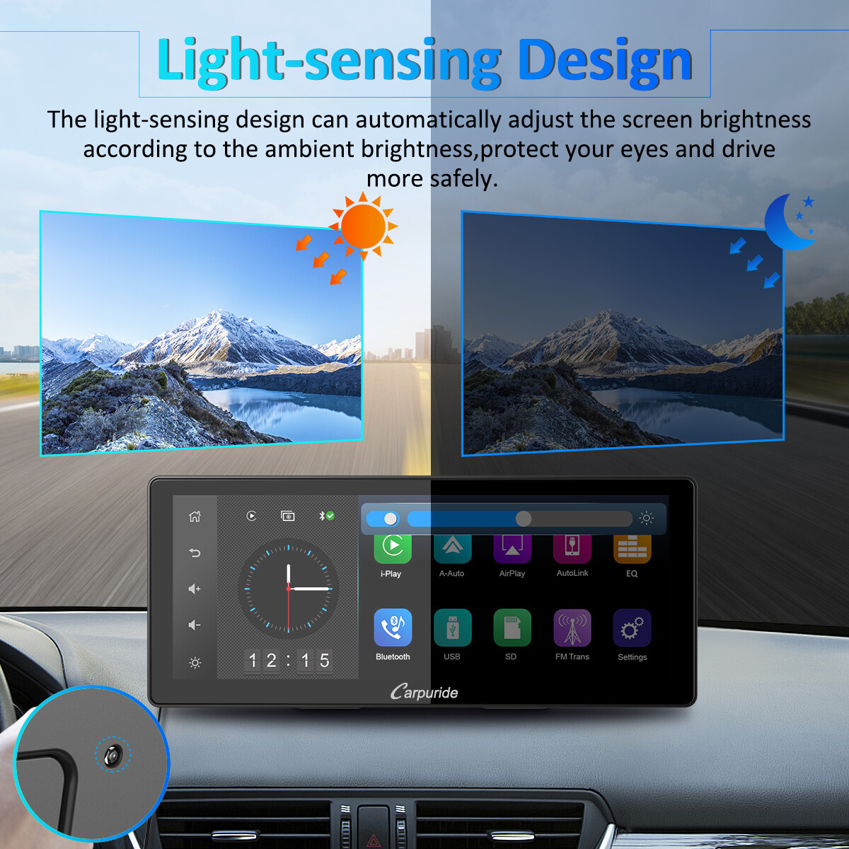 Carpuride 10.3 Inch Car Stereo Apple Carplay Android Auto Radio Receive Car Play