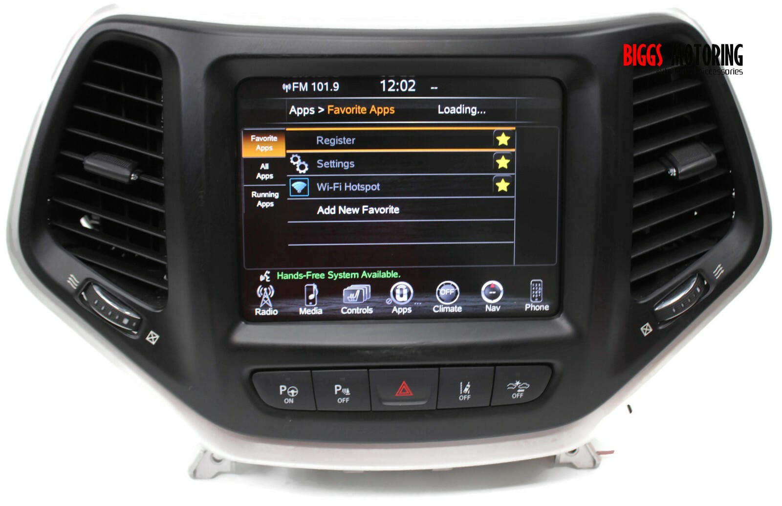 2014-2017 Jeep Cherokee Uconnect Touch 8.4 Display Screen 68238621AF +CODE 0510