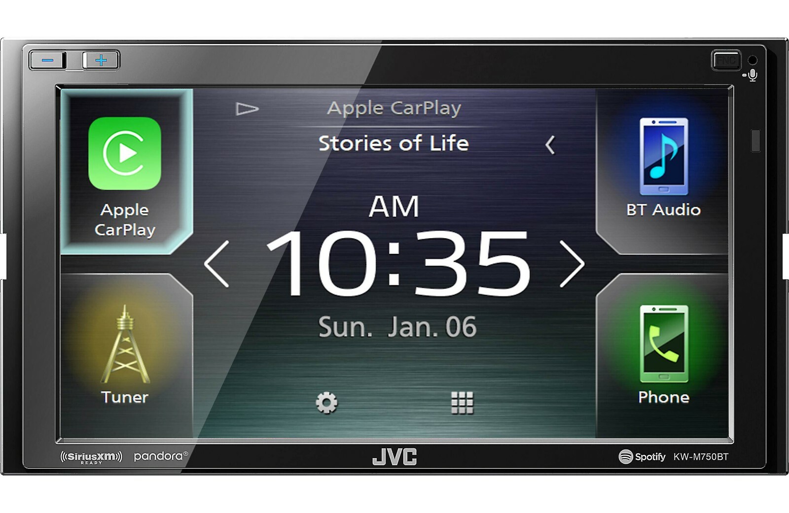 JVC KW-M750BT Android Auto Apple CarPlay iPhone Pandora XM Bluetooth Media 6.8″