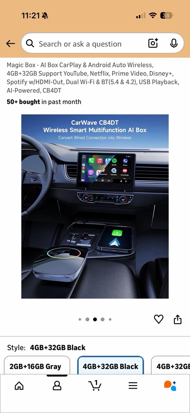 Brand New Magic Box – AI Box CarPlay & Android Auto Wireless, 4GB+32GB Support