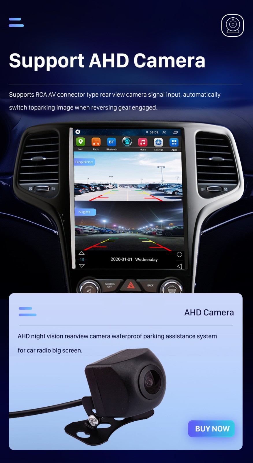 12.8″ Android Car Radio Carplay Stereo GPS For 2014-2020 Jeep Grand Cherokee