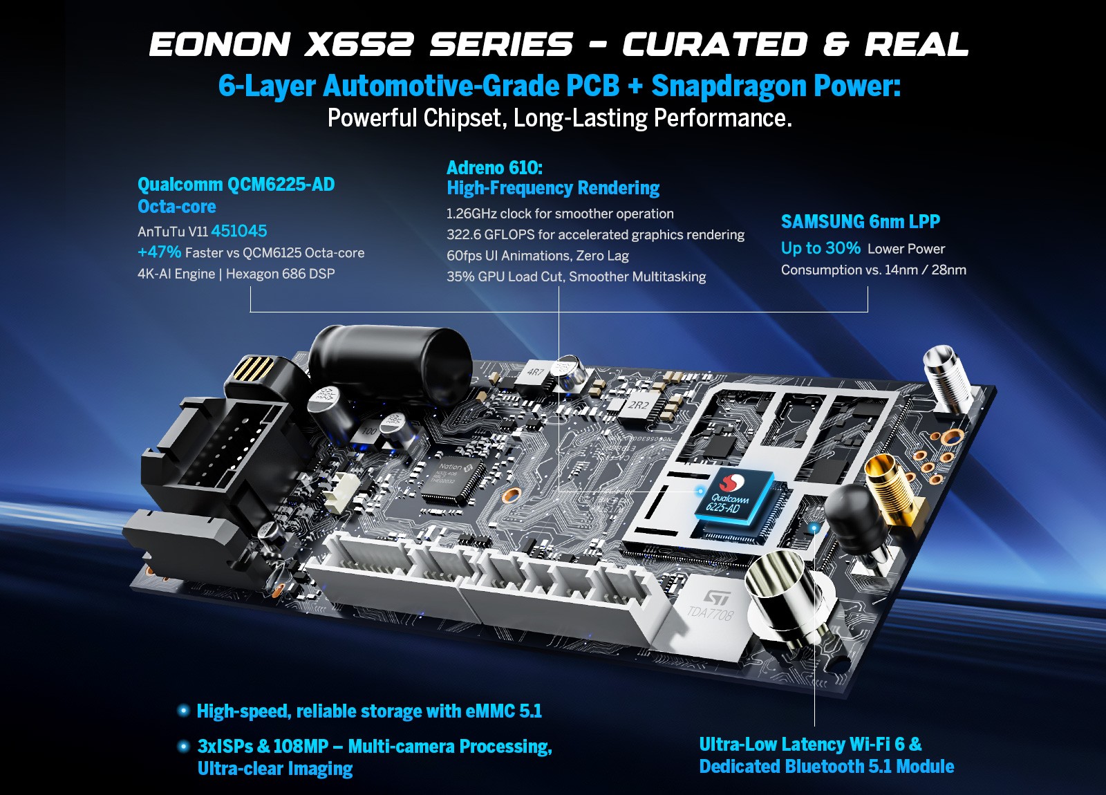 DVR+CAM+10.95 inch 2K 6+64G 1DIN Android 13 Car Stereo CarPlay GPS Navigation 4G