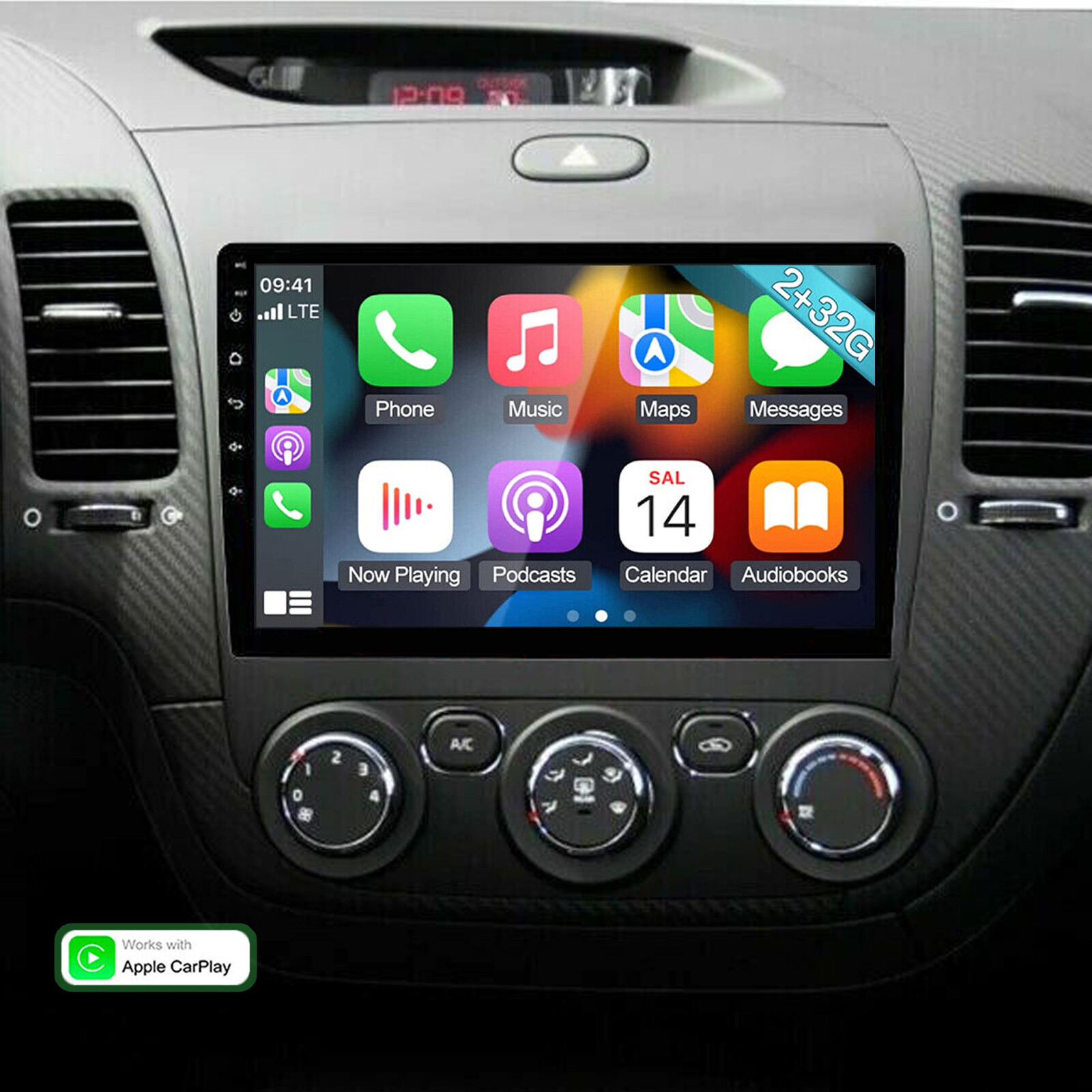 For KIA Forte 2014-2018 Android 12 Apple Carplay Car Radio GPS Navi Stereo +CAM