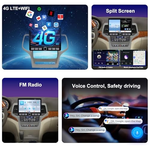 4G LTE QLED Radio For Jeep Grand Cherokee 2011-2013