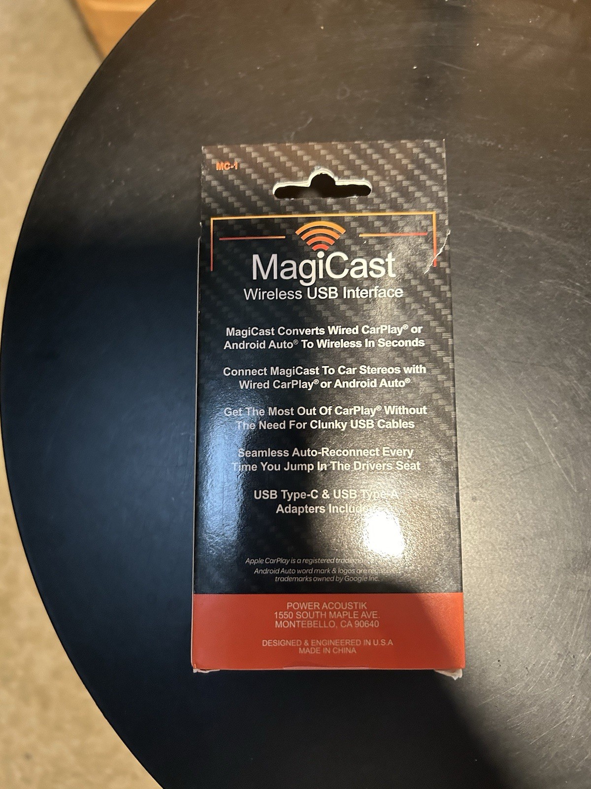 Power Acoustik MAGICAST MC1 Wireless CarPlay / Android Auto USB Interface – NEW