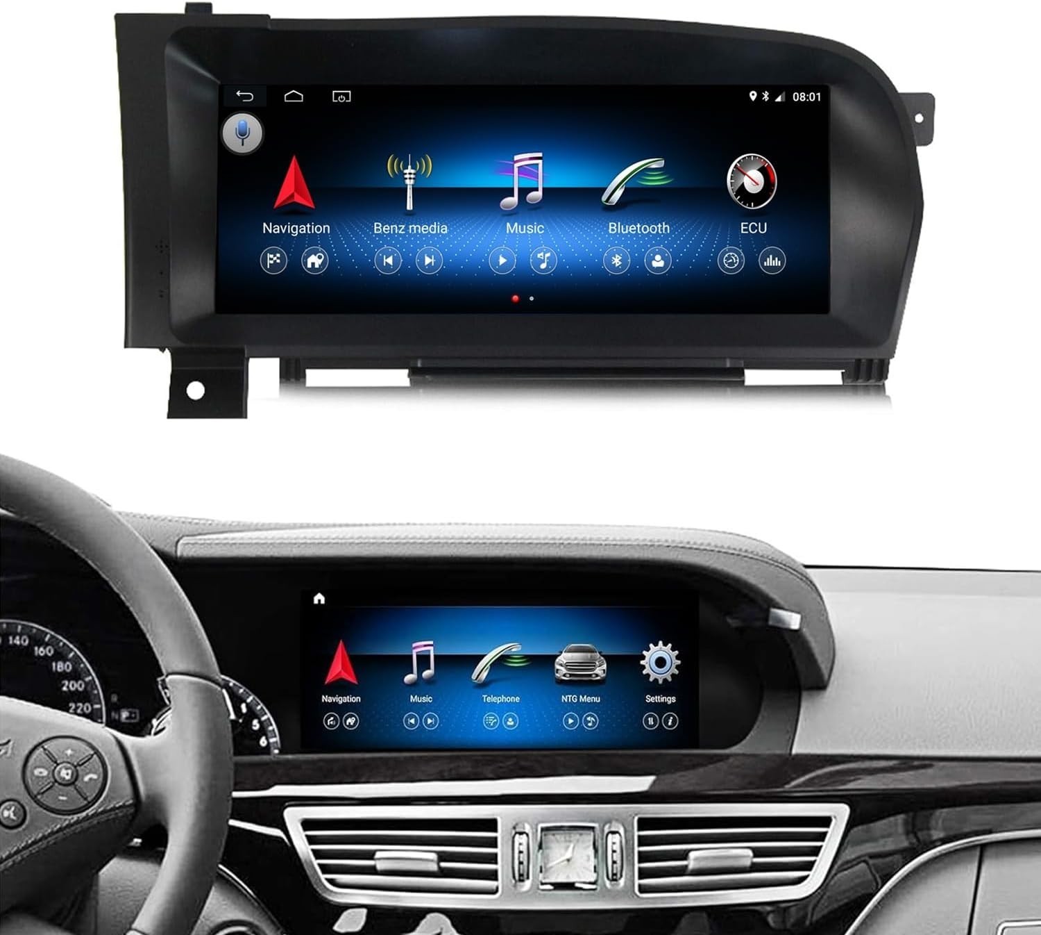 10.25″ Android Car Radio StereoCarplay For Mercedes Benz S Class W221 2010-2013