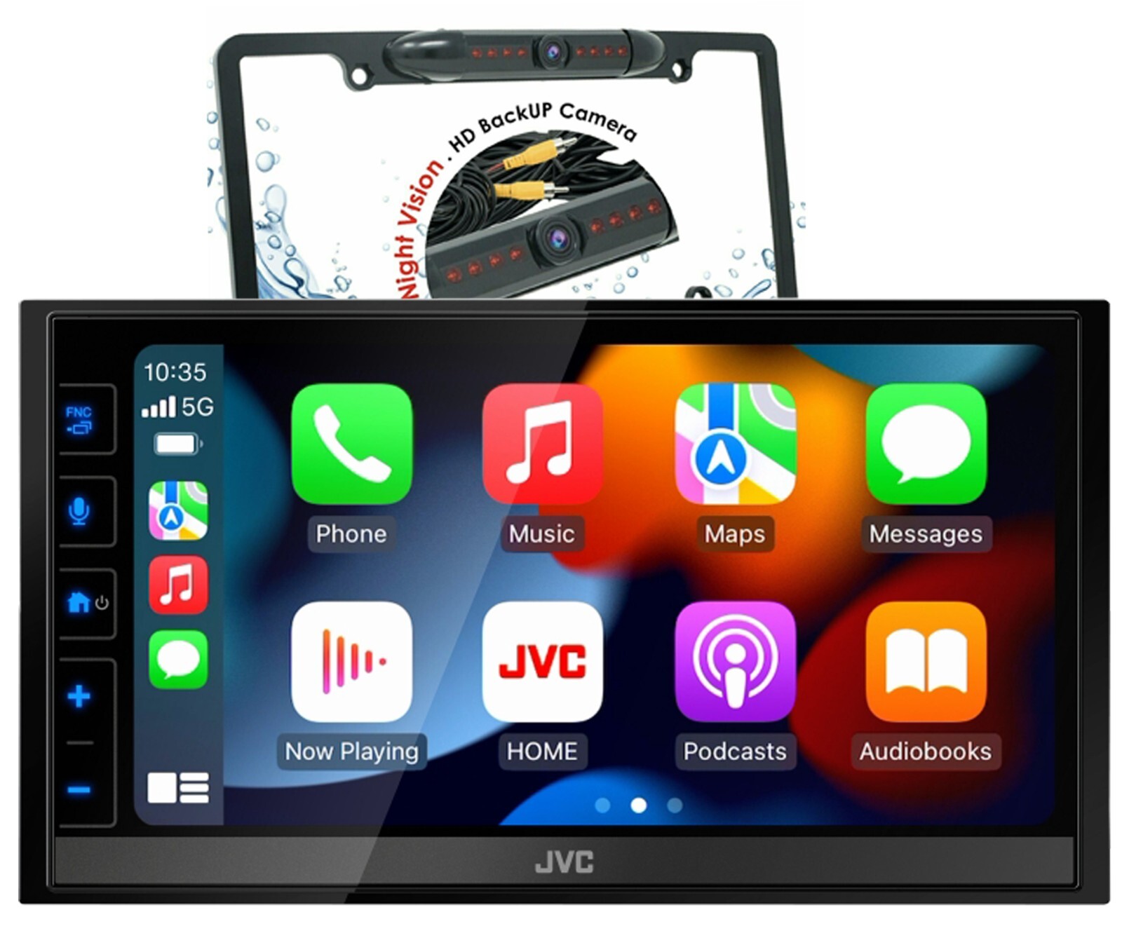 JVC KW-M780BT Multimedia Receiver w/ Android Auto and Apple CarPlay + Backup Cam