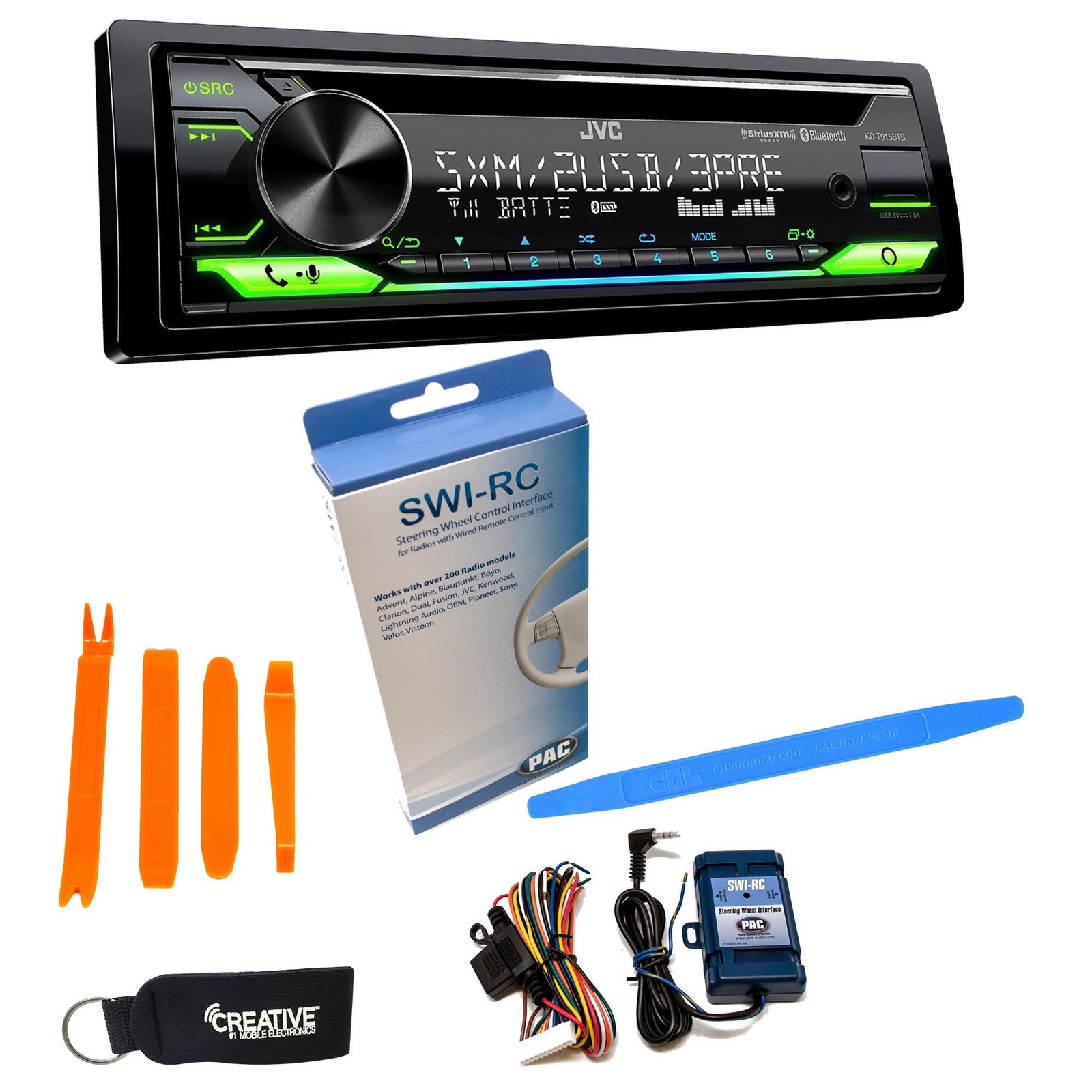 JVC KD-T915BTS CD Dual USB AUX Alexa SirusXM Ready Steering Wheel Interface
