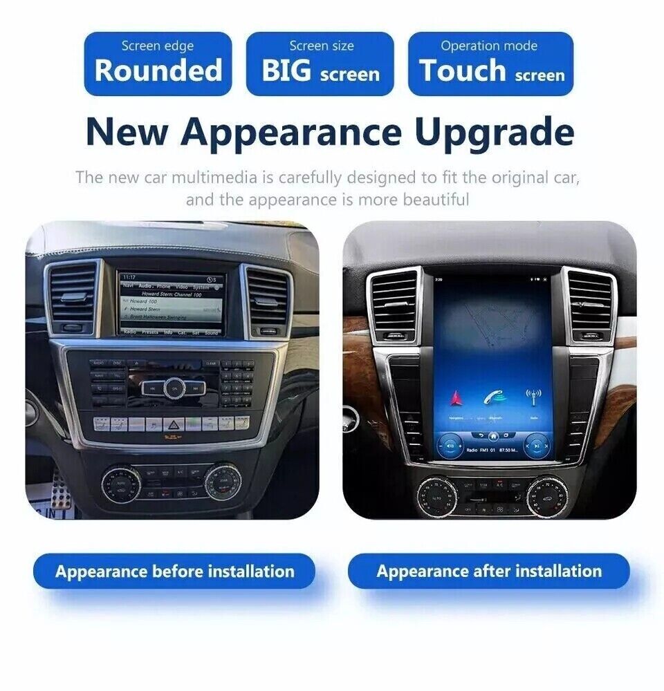 12.1″ Car Stereo Radio Android Navigation 64G For Benz ML GL W166 X166 2012-2015
