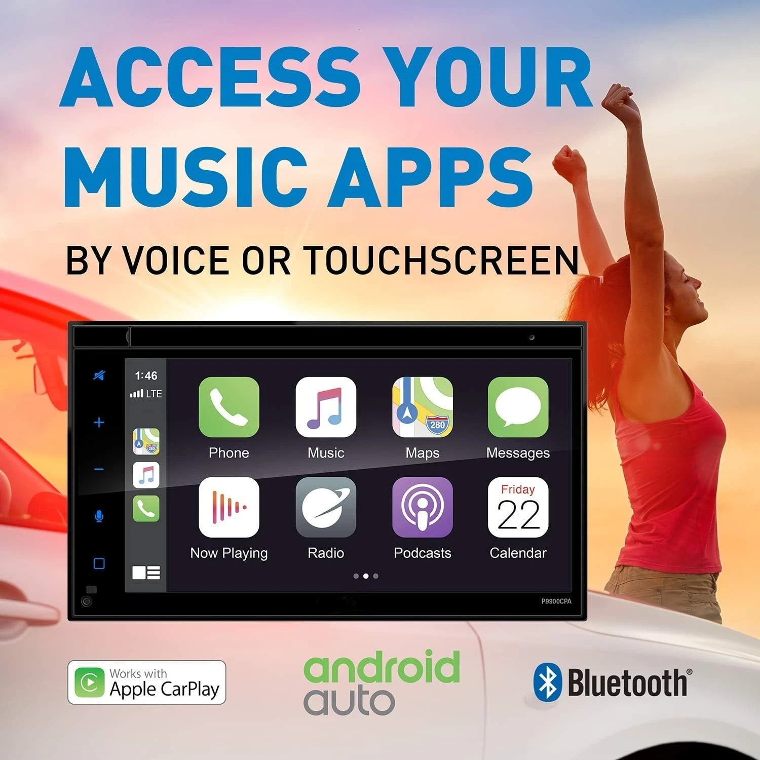 BOSS Audio Systems Elite BV800ACP Apple CarPlay Android Auto Car Stereo System