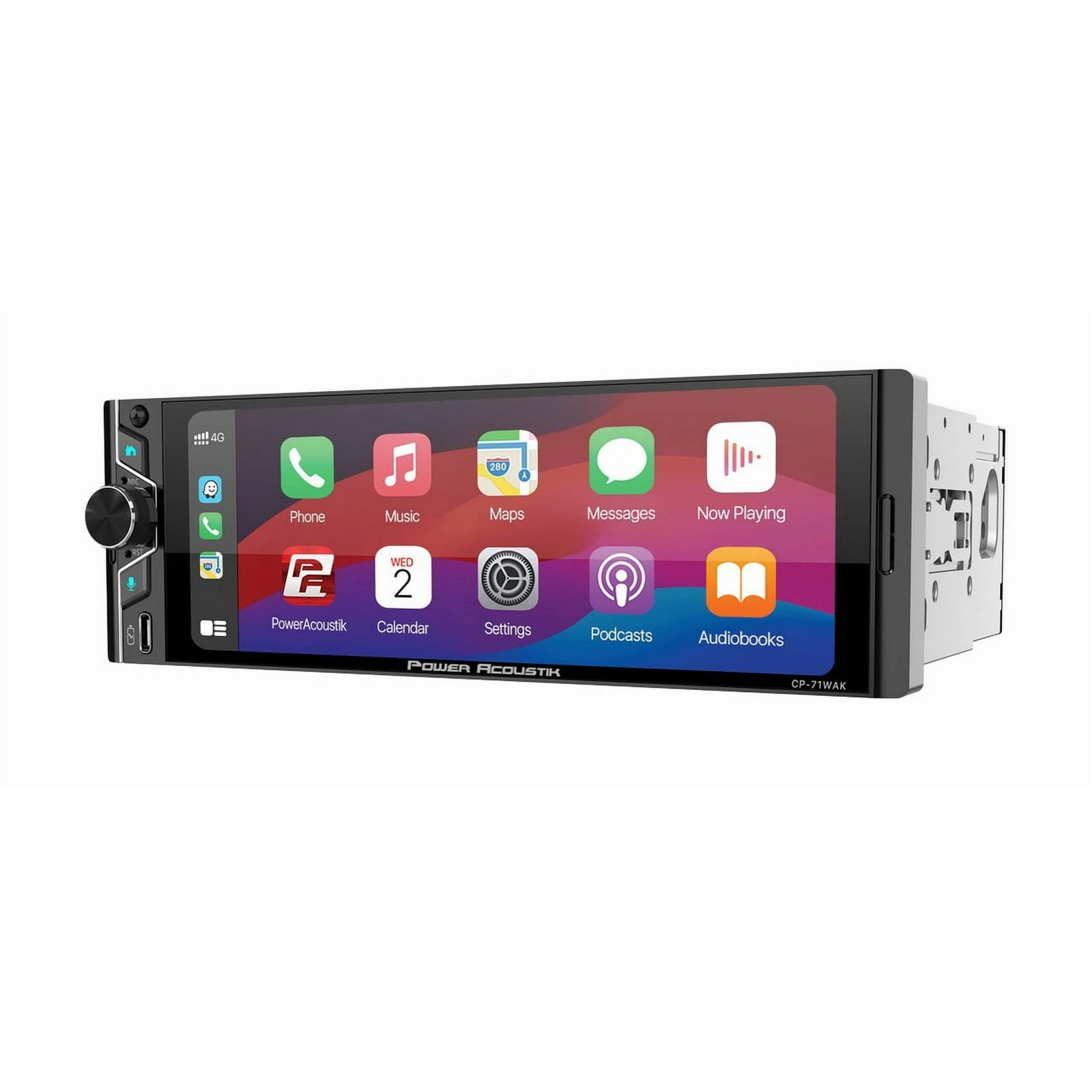 Power Acoustik CP-71WAK Single DIN 6.5″ Color Touchscreen Car Stereo with Blueto