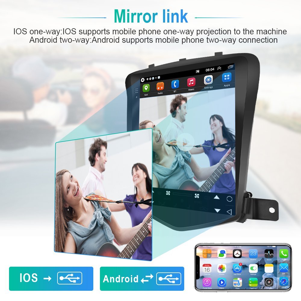 Android 15 Apple Carplay GPS NAVI Car Radio Stereo 32G For Chevy Cruze 2009-2015